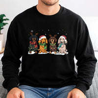 Adorable Festive Dog Holiday Sweater, Dachshund Christmas Sweatshirt, Wiener Dog Xmas Crewneck, Dachshund Lover Sweatshirt, Dog Mom Holiday Present