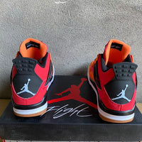 Mid Top Sneakers, Red Orange Colorway, Lace Up Design, Casual Gift for Sneaker Fans