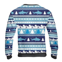 Humorous Marine Life Ugly Sweater, Shark Christmas Tree Ugly Sweater, Ocean Animal Holiday Sweater, Sea Life Christmas Ugly Sweater Pullover