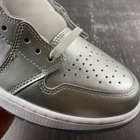 High Top Golf Shoes, White Silver Colorway, Lace Up Design, Casual Gift for Shoe Lovers