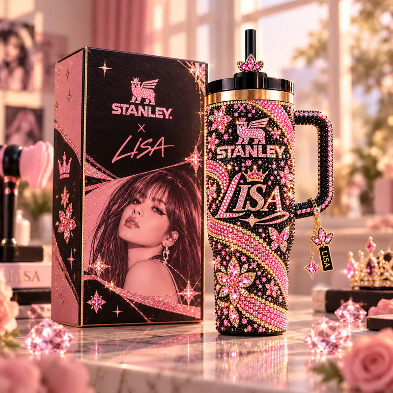 ST x LISA - Pink Crystal Glamour, Bold Drinkware Presence