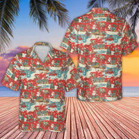 Santa Claus Beach Button Up Shirt, Tropical Christmas Hawaiian Shirt, Humorous Holiday Hawaiian Shirt, Tropical Santa Graphic Shirt, Xmas Present