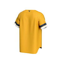 West Virginia Mountaineers Spirit Baseball Jersey - Gold