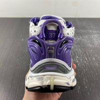 Low Top Sneakers, White Purple Colorway, Lace Up Design, Casual Gift for Sneaker Fans