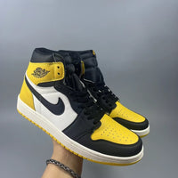 Sneakers, Black Yellow Colorway, Lace Up Design, Casual Gift for Sneaker Fans