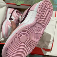 Sneakers, Pink Brown Colorway, Lace Up Design, Casual Gift for Sneaker Fans