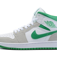 Sneakers, White Green Gray Colorway, Lace Up Design, Casual Gift for Sneaker Fans