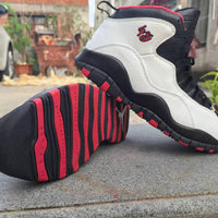High Top Sneakers, White Black Red Colorway, Lace Up Design, Casual Gift for Sneaker Fans