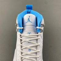 Retro Low Top Sneakers, University Blue White Colorway, Lace Up Design, Casual Gift for Sneaker Fans