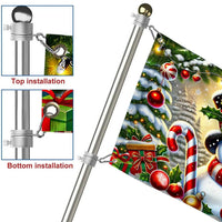 Double Sided Holiday Yard Flag, Snowman Christmas House Flag, Winter Season Festive Garden Flag, Merry Xmas Home Outdoor Decor