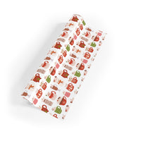 Comfy Holiday Mug Pattern Gift Wrap Roll, Christmas Hot Cocoa Wrapping Paper, Winter Seasonal Wrapping Paper, Xmas Present Wrap Supplies