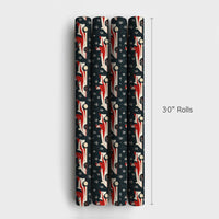 Vintage Car Holiday Wrapping Paper, Retro Race Car Santa Wrapping Paper, Christmas Racing Gift Wrapping Paper, Festive Motorsport Gift Wrap