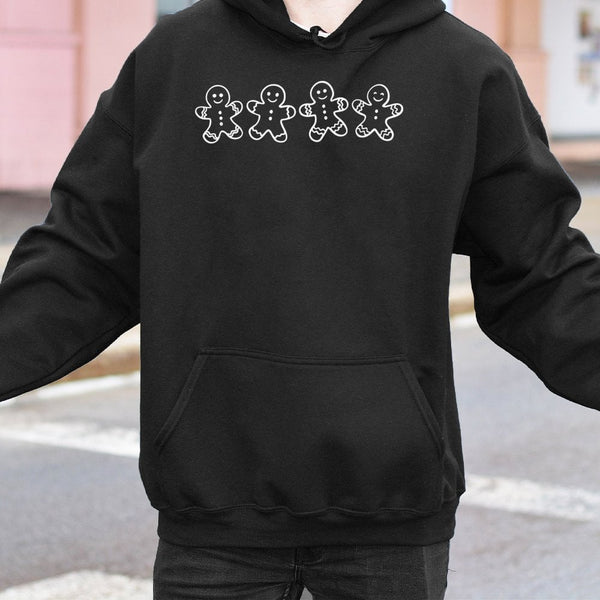 Festive Christmas Cookie Hoodie, Gingerbread Man Hoodie, Adorable Holiday Graphic Hooded Sweatshirt, Winter Baker Pullover Ho