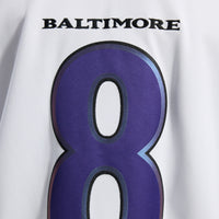 Baltimore Ravens Lamar Jackson White Stitched Limited Jersey
