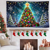 Double Sided Holiday Winter Flag, Merry Christmas Tree House Flag, Festive Season Garden Flag, Merry Xmas Outdoor Porch Decor