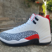 High Top Sneakers, White Black Red Colorway, Lace Up Design, Casual Gift for Sneaker Fans