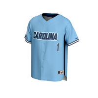 #1 North Carolina Tar Heels Lightweight Baseball Fashion Jersey - Carolina Blue