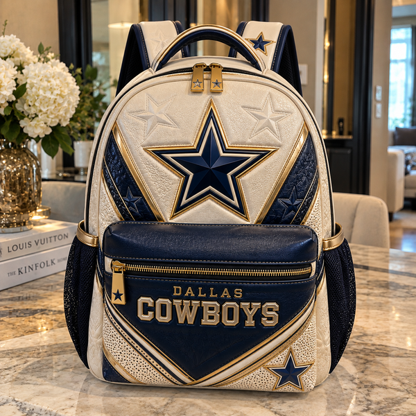 Star Field - DAL Navy, Cream and Gold Backpack - main