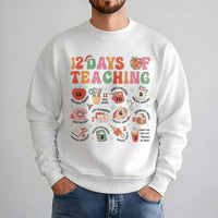 Humorous Christmas Teacher Sweater, 12 Days of Teaching Sweatshirt, Holiday Educator Crewneck, School Graphic Pullover, Teacher Xmas Present
