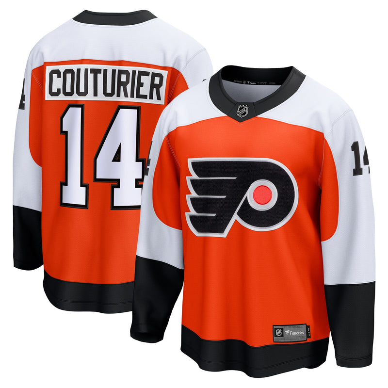 Philadelphia Flyers Sean Couturier Orange Home Breakaway Jersey