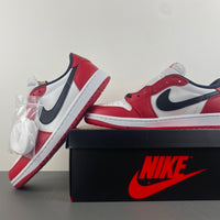 Low Top Sneakers, White Red Colorway, Lace Up Design, Casual Gift for Sneaker Fans