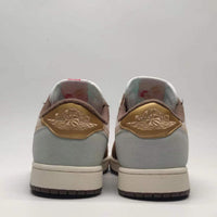 Low Top Sneakers, Brown White Colorway, Lace Up Design, Casual Gift for Sneaker Fans