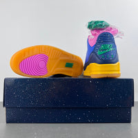 Low Top Sneakers, Royal Blue Green Pink Colorway, Lace Up Design, Casual Gift for Sneaker Fans