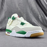Sneakers, White Green Colorway, Lace Up Design, Casual Gift for Sneaker Fans