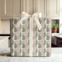 Adorable Dog Holiday Wrapping Paper, Christmas Corgi Wrapping Paper, Pink Door Winter Gift Wrap, Festive Puppy Paper