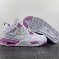 Sneakers, White Pink Colorway, Leather Footwear, Lace Up Design, Casual Gift for Sneaker Fans