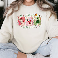 Festive Duck Holiday Sweatshirt, Jolly Goose Christmas Sweatshirt, Adorable Xmas Goose Crewneck, Ugly Christmas Sweater Sweatshirt, Winter Present