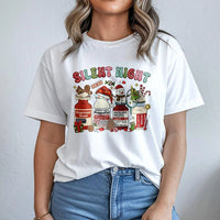 Humorous Medical Holiday Shirt, Silent Night Nurse Christmas T-Shirt, ICU Hospital Doctor Graphic Tee, Adorable Nurse Xmas Tee, Holiday Nurse Present