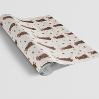 Dog Antlers Gift Wrap Roll, Labrador Christmas Wrapping Paper, Holiday Dog Present Wrap, Festive Pet Christmas Paper, Dog Lover Gift Wrap