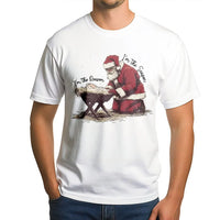 Reason for the Season Christmas Shirt, Santa Kneeling Before Baby Jesus T-Shirt, Christian Holiday Faith Tee, Believer Xmas Present