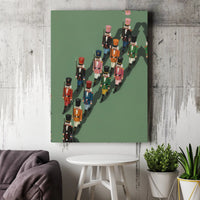 Vintage Nutcracker Soldier Canvas Print, Nutcracker Soldiers Canvas Wall Art, Holiday Nutcracker Canvas, Christmas Home Decor Present