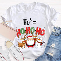 Humorous Ho Ho Ho Math Pun Shirt, Ho Cubed Math Teacher Christmas T-Shirt, Holiday Math Teacher Tee, Christmas Math Equation Shirt, Math Present