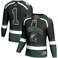 #1 Michigan State Spartans Hockey Jersey - Black