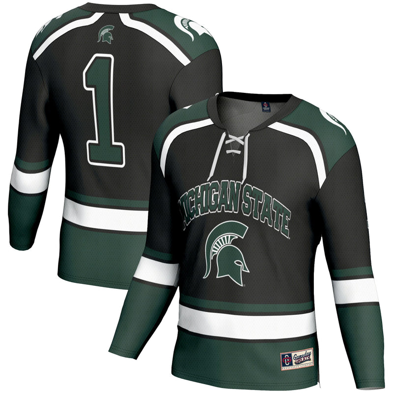 #1 Michigan State Spartans Hockey Jersey - Black