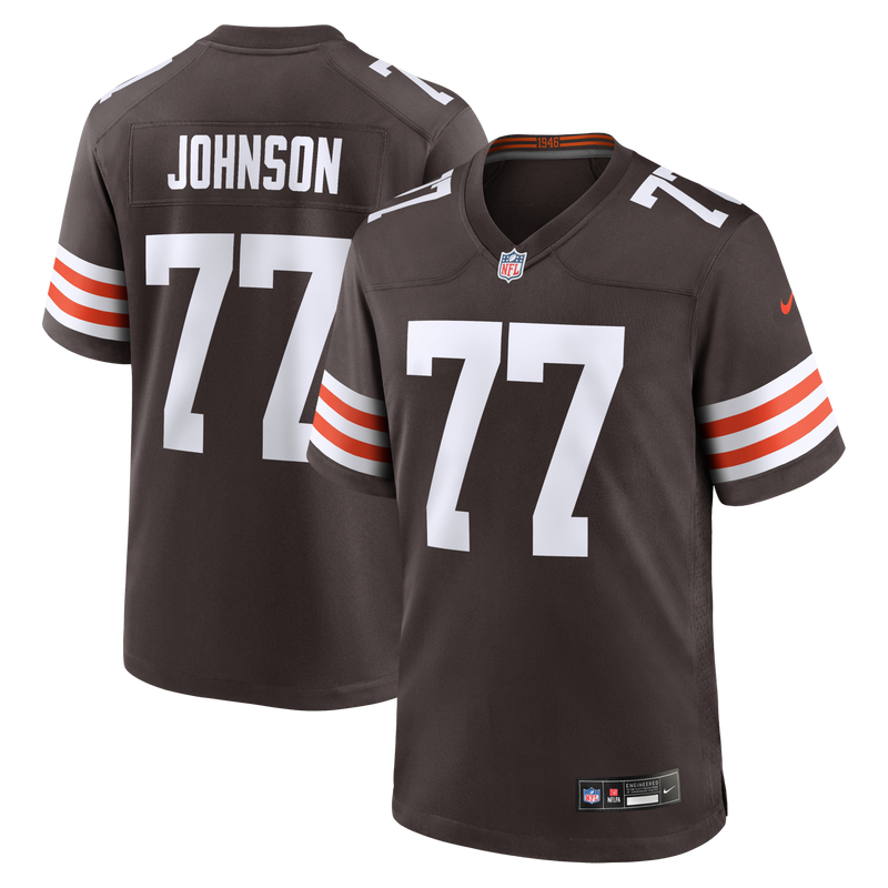 Cleveland Browns Zion Johnson Brown Team Game Jersey
