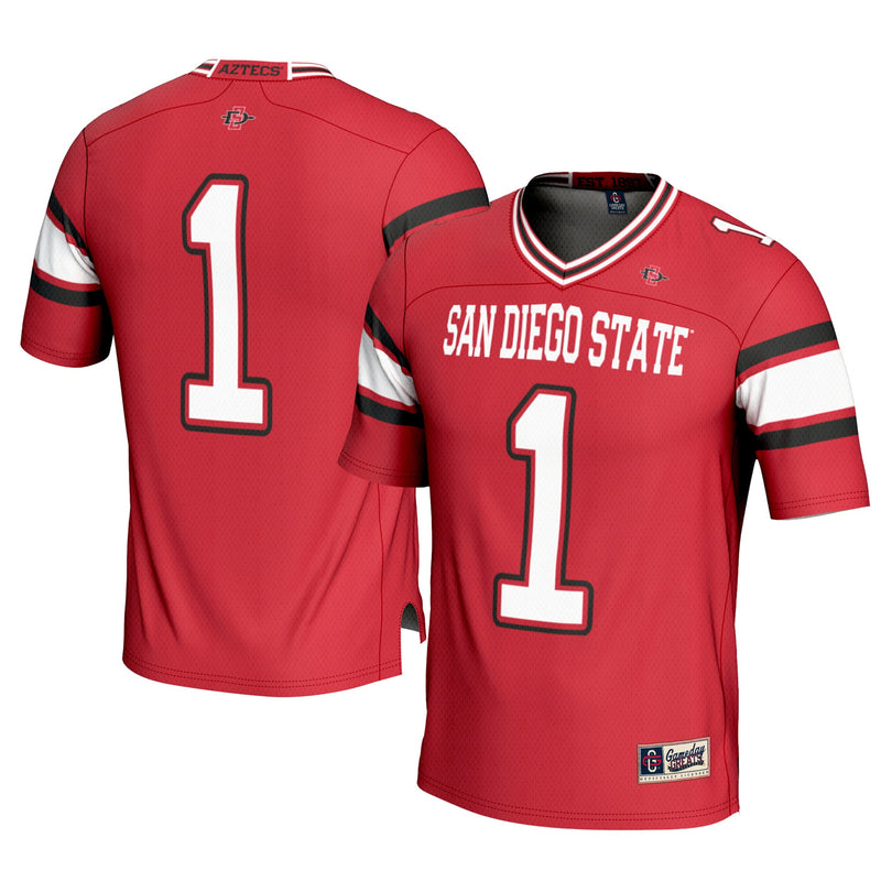 #1 San Diego State Aztecs Football Jersey - Cardinal