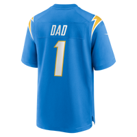 Los Angeles Chargers Number 1 Dad Powder Blue Game Jersey