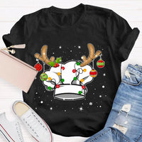 Humorous Holiday Baker Cook Shirt, Christmas Chef Hat Snowflake T-Shirt, Christmas Cooking Lights Tee, Kitchen Baking Christmas T-Shirt