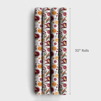 Watercolor Holiday Drink Gift Wrap, Mulled Wine Christmas Wrapping Paper, Festive Winter Wrapping Paper, Comfy Xmas Beverage Gift Wrap Roll