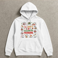 Humorous Vet Tech Christmas Sweatshirt, 12 Days of Veterinary Medicine Hoodie, Vet Clinic Holiday Pullover, Veterinarian Hooded Sweater Present