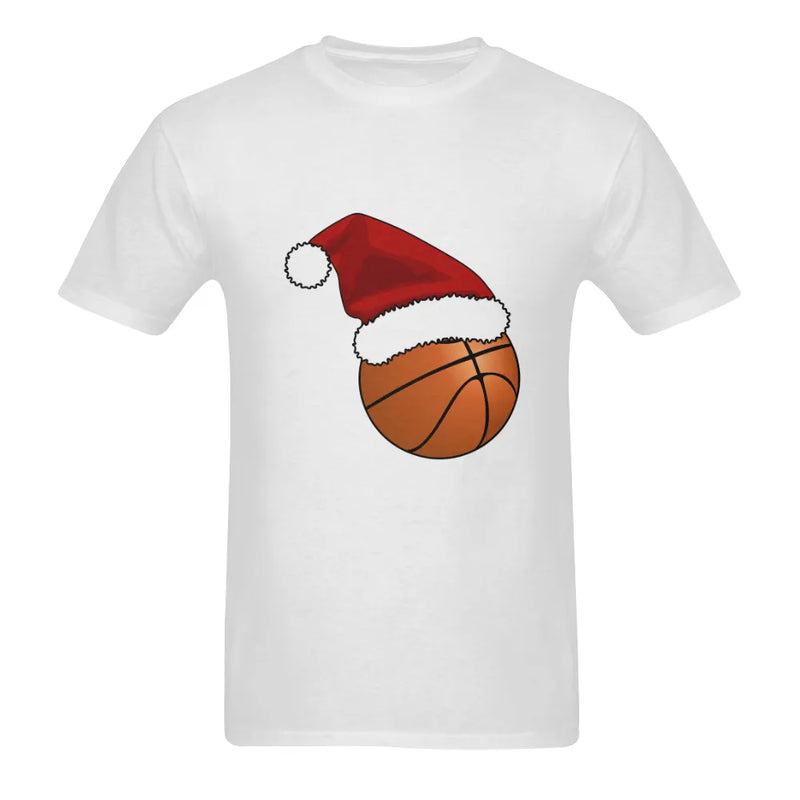 Christmas Basketball T-Shirt, Santa Hat Basketball Shirt, Holiday Sports Tee, Adorable Xmas Basketball Graphic Shirt, Basketball Player Present