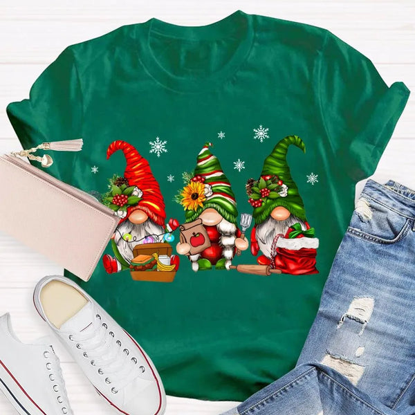 Humorous Cafeteria Holiday Graphic Tee, School Lunch Lady Santa Claus Christmas T-Shirt, Festive School Staff Shirt, Xmas Lun