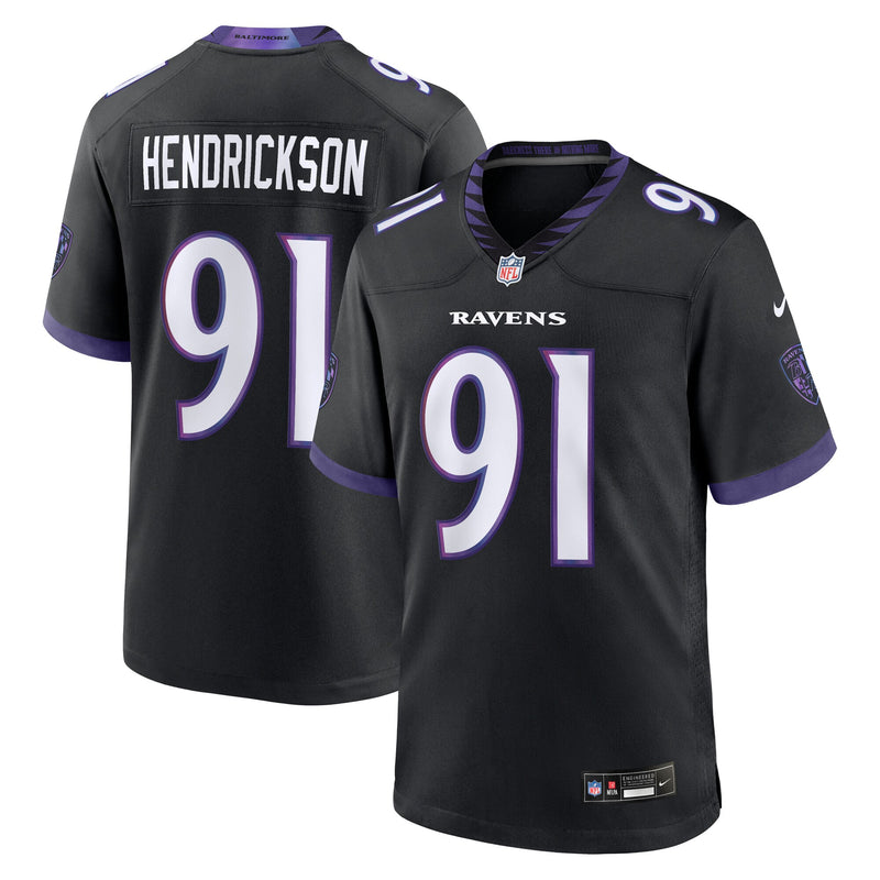 Baltimore Ravens Trey Hendrickson Black Alternate Game Jersey