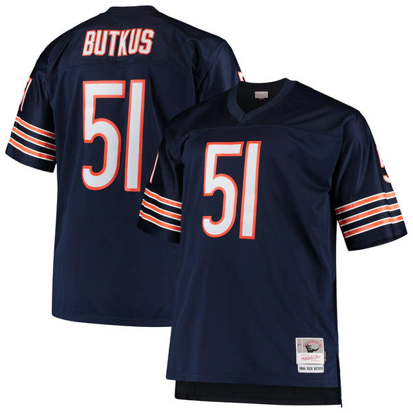 Chicago Bears Dick Butkus Navy Big & Tall 1966 Retired Player Replica Jersey