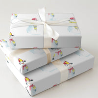 First Responder Gift Wrap, Firefighter Snowman Wrapping Paper, Watercolor Snowman Wrapping Paper, Adorable Christmas Firefighter Wrapping Paper