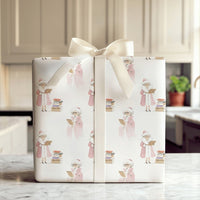 Reading Mrs Claus Gift Wrap, Book Lover Mrs Claus Wrapping Paper, Bookish Christmas Paper, Teacher Holiday Gift Wrap, Adorable Wrapping Paper